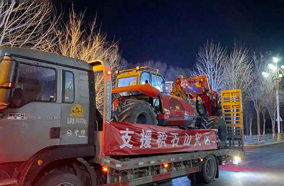天游TY8线路检测中心积极为甘肃临夏州积石山县级地震做好抗震救援提供设备支持