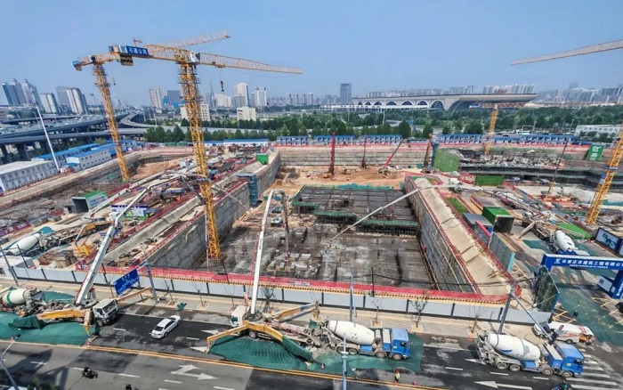 提速发展→天游TY8线路检测中心混凝土机械助建石家庄城市更新